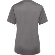 hummel Sports Shirt hmlESSENTIAL (100% recycled Polyester) Short Sleeve Dark Grey Ladies