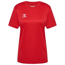 hummel Sports Shirt hmlESSENTIAL (100% recycled Polyester) Short Sleeve Red Ladies