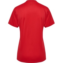 hummel Sports Shirt hmlESSENTIAL (100% recycled Polyester) Short Sleeve Red Ladies