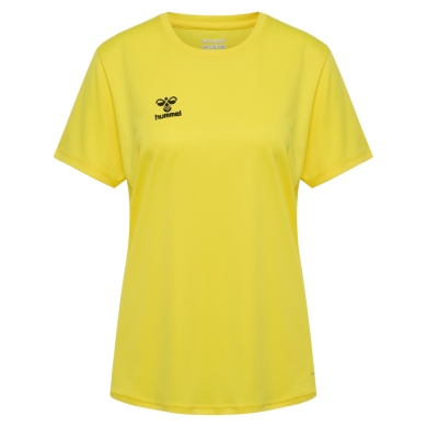 hummel Sports Shirt hmlESSENTIAL (100% recycled Polyester) Short Sleeve Yellow Ladies