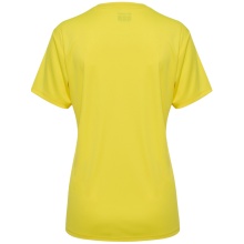 hummel Sports Shirt hmlESSENTIAL (100% recycled Polyester) Short Sleeve Yellow Ladies