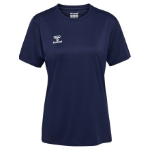 hummel Sports Shirt hmlESSENTIAL (100% recycled Polyester) Short Sleeve Navy Blue Ladies