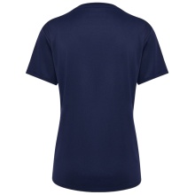 hummel Sports Shirt hmlESSENTIAL (100% recycled Polyester) Short Sleeve Navy Blue Ladies