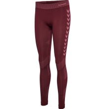 hummel Functional Underwear Sport Tight Seamless (breathable, close-fitting) long burgundy Women