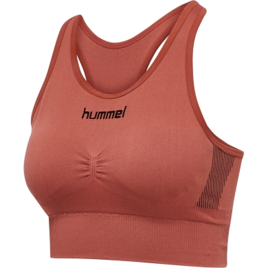 hummel Sport-Bra Seamless Round Neck seamless (quick-drying, lightweight) brown Women