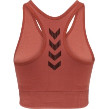 hummel Sport-Bra Seamless Round Neck seamless (quick-drying, lightweight) brown Women