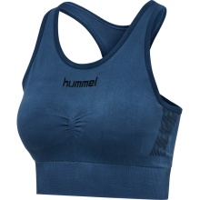 hummel Sport-Bra Seamless Round Neck Seamless (quick-drying, lightweight) denim blue Women