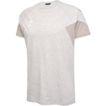 hummel Sport/Leisure T-shirt hmlTRAVEL (elastic jersey fabric) Short sleeve light grey Men