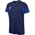 hummel Sport/Leisure T-shirt hmlTRAVEL (elastic jersey fabric) Short sleeve navy blue Men