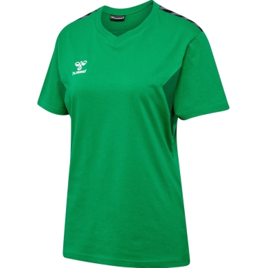 Hummel Sport Shirt hmlAUTHENTIC CO (100% Cotton) Short Sleeve Green Ladies