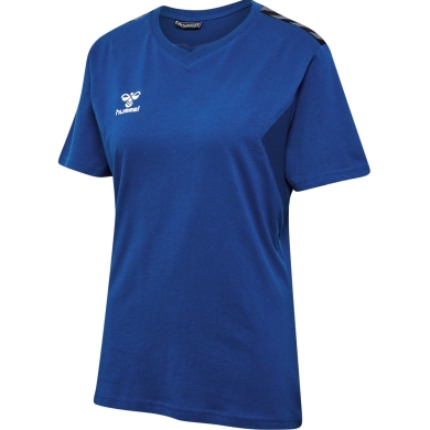 Hummel Sports Shirt hmlAUTHENTIC CO (100% Cotton) Short Sleeve Dark Blue Ladies