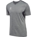 Hummel Sport T-shirt hmlAUTHENTIC Jersey (100% Polyester) Short Sleeve Grey/Black Men's