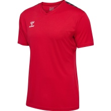 hummel Sport T-shirt hmlAUTHENTIC Jersey (100% Polyester) Short Sleeve Red Men's