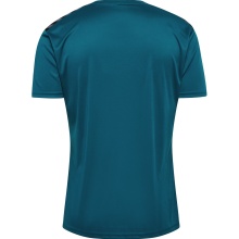 Hummel Sport T-shirt hmlAUTHENTIC Jersey (100% Polyester) Short Sleeve Coral Blue/Lime Green Men's