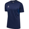 Hummel Sport T-shirt hmlAUTHENTIC Jersey (100% Polyester) Short Sleeve Navy Blue Men's