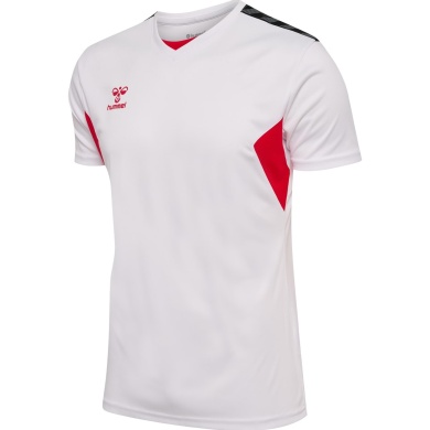 Hummel Sport T-shirt hmlAUTHENTIC Jersey (100% Polyester) Short Sleeve White/Red Men's