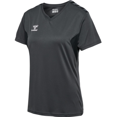 Hummel Sports Shirt hmlAUTHENTIC Jersey (100% Polyester) Short Sleeve Asphalt Grey Ladies