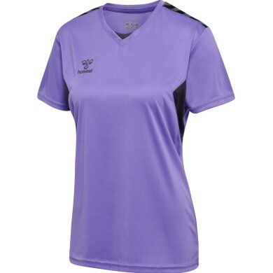 Hummel Sports Shirt hmlAUTHENTIC Jersey (100% Polyester) Short Sleeve Purple/Black Ladies