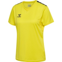 Hummel Sports Shirt hmlAUTHENTIC Jersey (100% Polyester) Short Sleeve Yellow Ladies