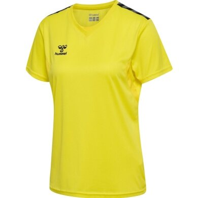 Hummel Sports Shirt hmlAUTHENTIC Jersey (100% Polyester) Short Sleeve Yellow Ladies