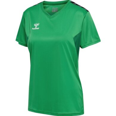 Hummel Sports Shirt hmlAUTHENTIC Jersey (100% Polyester) Short Sleeve Green Ladies