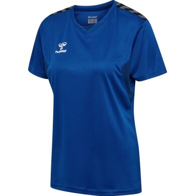 Hummel Sports Shirt hmlAUTHENTIC Jersey (100% Polyester) Short Sleeve Dark Blue Ladies