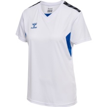 Hummel Sports Shirt hmlAUTHENTIC Jersey (100% Polyester) Short Sleeve White/Blue Ladies