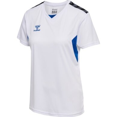 Hummel Sports Shirt hmlAUTHENTIC Jersey (100% Polyester) Short Sleeve White/Blue Ladies