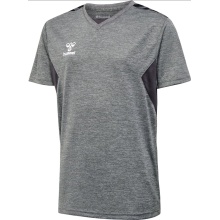 Hummel Sport T-shirt hmlAUTHENTIC Jersey (100% Polyester) Short Sleeve Grey Children