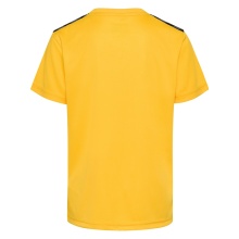 Hummel Sport T-shirt hmlAUTHENTIC Jersey (100% Polyester) Short Sleeve Yellow/Blue Children