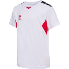 Hummel Sport T-shirt hmlAUTHENTIC Jersey (100% Polyester) Short Sleeve White/Red Kids