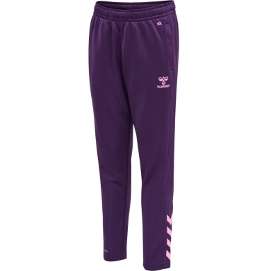 hummel Sports Trousers hmlCORE XK Poly Pants (Polyester Sweat fabric, with zip pockets) Long purple Children