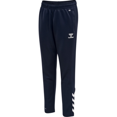 hummel Sports Trousers hmlCORE XK Poly Pants (Polyester Sweat Fabric, with Zipper Pockets) Long Navy Blue Kids