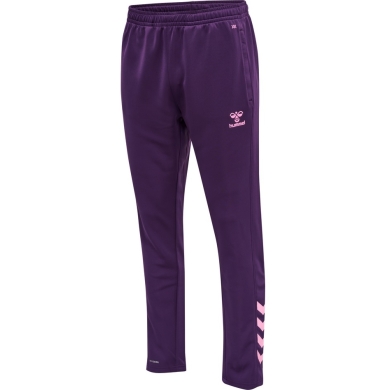 hummel Sports Trousers hmlCORE XK Poly Pants (Polyester Sweat fabric, with zip pockets) Long purple Men