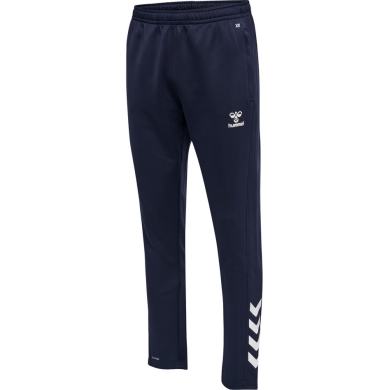 hummel Sports Trousers hmlCORE XK Poly Pants (Polyester Sweat Fabric, with Zipper Pockets) Long Navy Blue Men