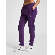 hummel Sports Trousers hmlCORE XK Poly Pants (Polyester Sweat Fabric, with Zipper Pockets) long purple Women