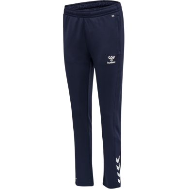 hummel Sports Trousers hmlCORE XK Poly Pants (Polyester Sweat Fabric, with Zipper Pockets) long navy blue Women