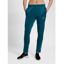 hummel Sports Trousers hmlCORE XK Poly Pants (Polyester Sweat Fabric, with Zipper Pockets) long coral blue Women