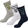 hummel Sports Socks Crew white/magnet grey/navy blue - 3 pairs