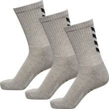 hummel Sports Socks Fundamental Crew grey/black - 3 pairs