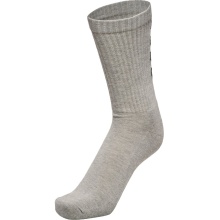 hummel Sports Socks Fundamental Crew grey/black - 3 pairs