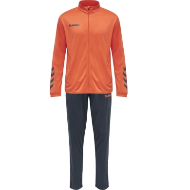 hummel Training Suit hmlPROMO Poly (Jacket and Trousers) orange/anthracite grey Men