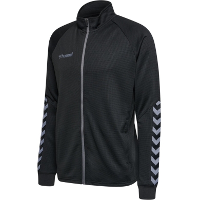 hummel Sport training jacket hmlAUTHENTIC Poly Zip (knitted polyester, with zip pockets) black/gray men