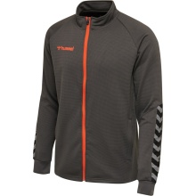 hummel Sport training jacket hmlAUTHENTIC Poly Zip (knitted polyester, with zip pockets) asphalt grey men