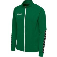 hummel Sport training jacket hmlAUTHENTIC Poly Zip (knitted polyester, with zip pockets) dark green children