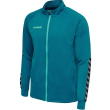 hummel Sport Training Jacket hmlAUTHENTIC Poly Zip (knitted polyester, with zip pockets) teal blue Children