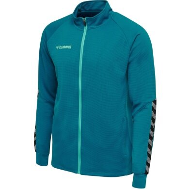 hummel Sport Training Jacket hmlAUTHENTIC Poly Zip (knitted polyester, with zip pockets) teal blue Children