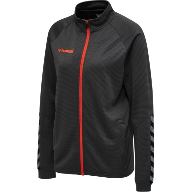 hummel Sport Training Jacket hmlAUTHENTIC Poly Zip (knitted polyester, with zipper pockets) asphalt grey Women