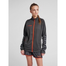 hummel Sport Training Jacket hmlAUTHENTIC Poly Zip (knitted polyester, with zipper pockets) asphalt grey Women