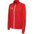 hummel Sport Training Jacket hmlAUTHENTIC Poly Zip (knitted polyester, with zip pockets) red Women